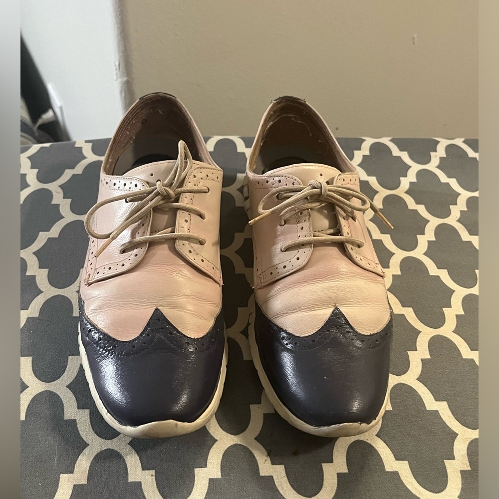 Real Leather! Cute Oxford Shoes - Wingtip - Picture 2 of 6